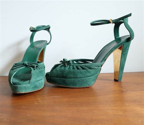 gucci heels pearls|Gucci emerald heels.